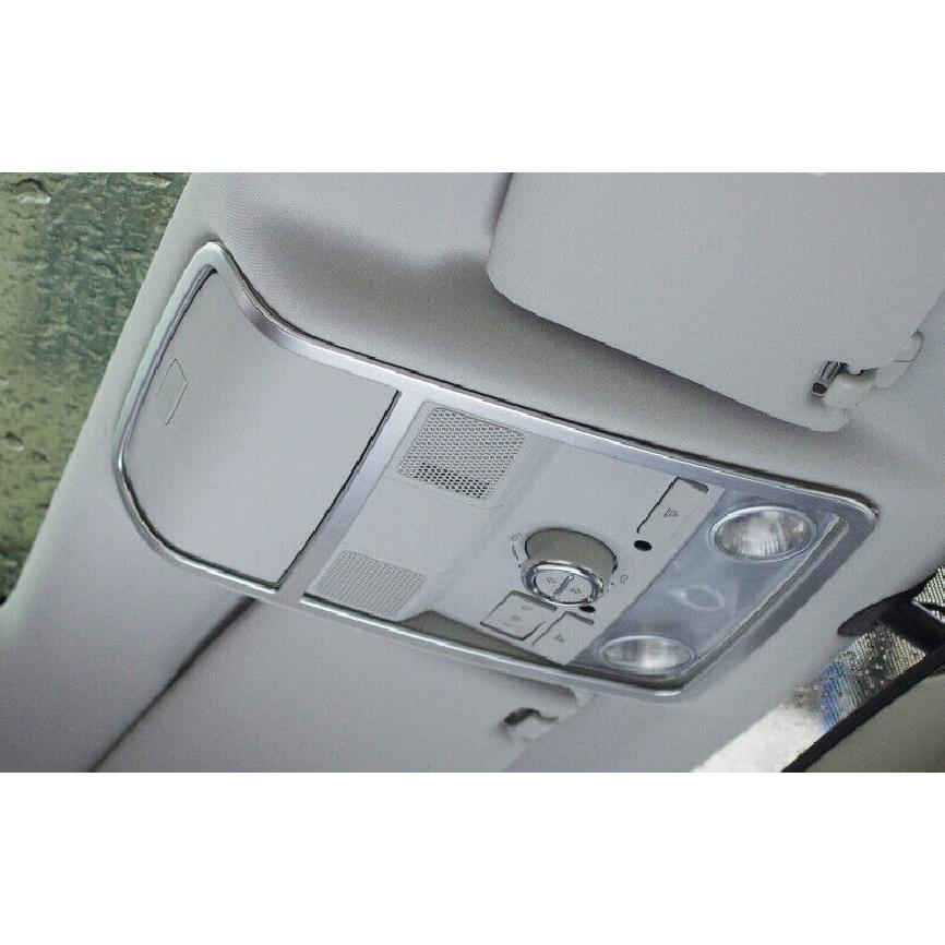 For Volkswagen Tiguan Front Reading Light Lamp Frame Trim Silver ABS 2010-2016