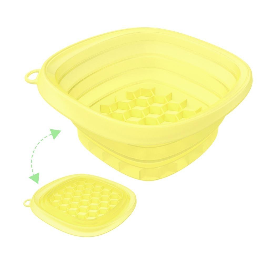 Built-in Ice Tray Portable Ice Basin Foldable Skincare Washbasin Face Dipping Bowl  for Women Girls