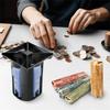4-In-1 Coin Counter And Sorter Tube Set With Holder,Piggy Bank Penny Nickel Dime Quarter Roll Organizer