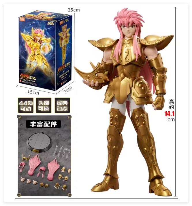 Original Blokees Action Figure Gold Saint Seiya Champion Class Gemini Saga Phoenix Ikki Draco Pegasus Assembly Model Toys Gift