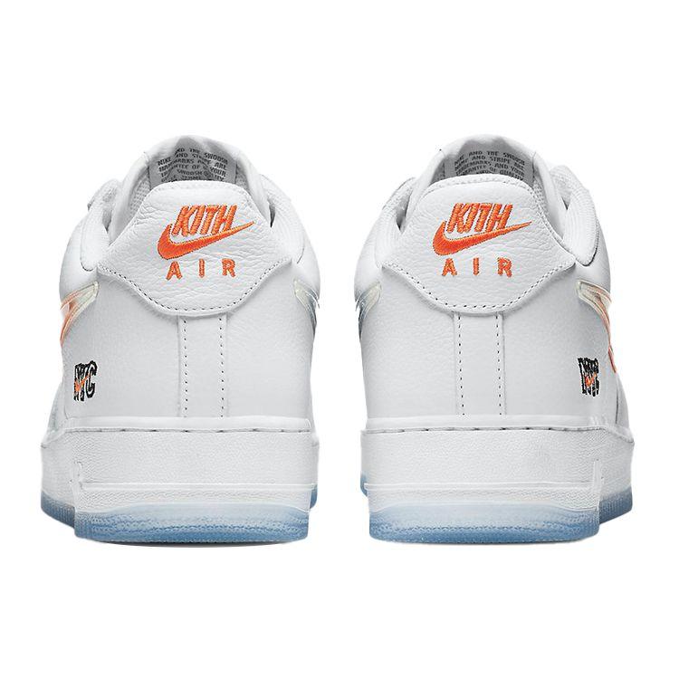 Nike Kith x Air Force 1 Low NYC Home Unisex-Sneaker Weiß Rush-Blau Brillant-Orange CZ7928-100