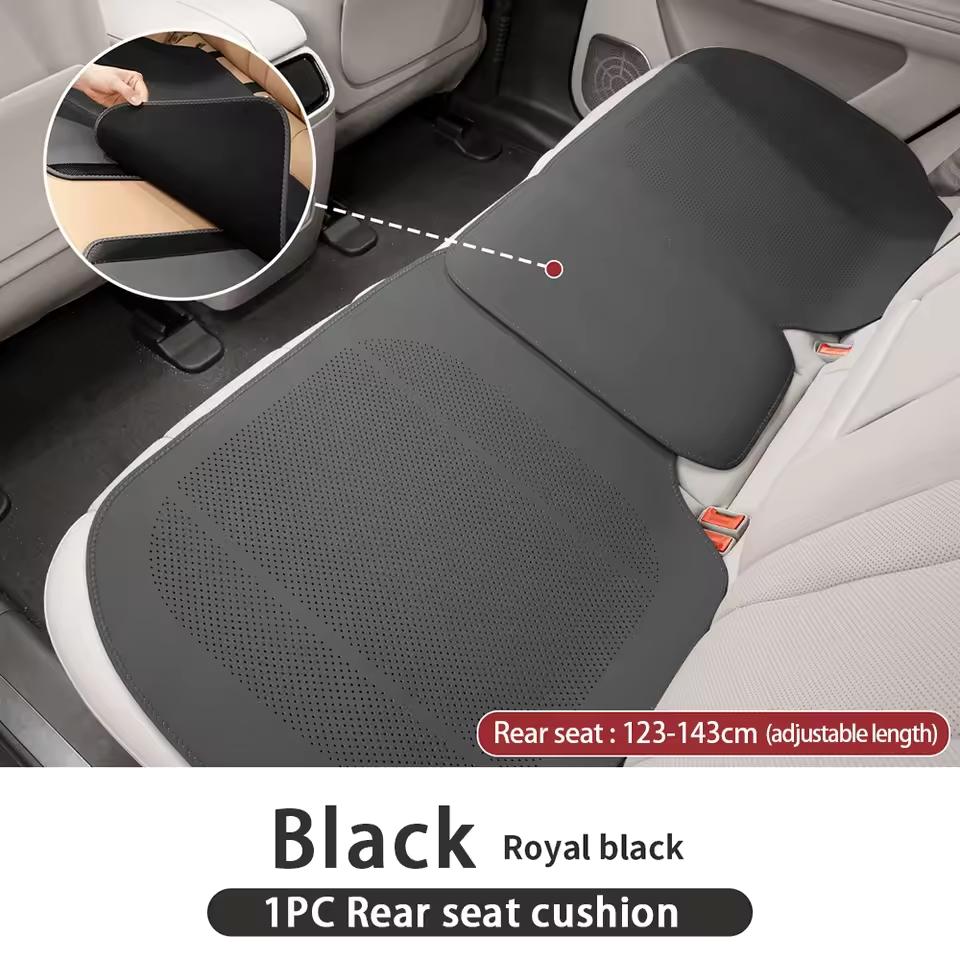 Car Seat Cushion For Tesla Model 3/Y Napa Leather Breathable Four-Season Universal Seat Cover Full-Inclusive Front Rear Seat Pad