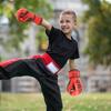 Kids 6oz Professional Boxing Training Sparring Gloves PU Leather Kids Breathable Adjustable Wristband Training Gloves