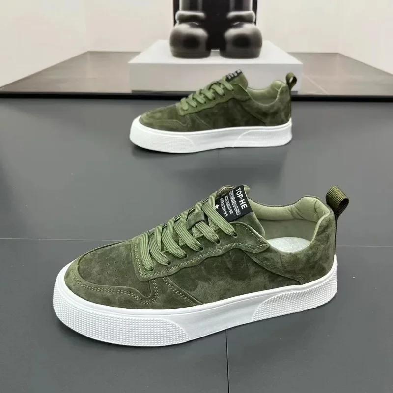 Fashion 2025 New Man Skateboard Shoes Trendy Casual Shoes Thick Bottom Lace Up Anti Slip Soft Bottom Comfort  Fashion Men's Sports Shoe