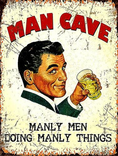 

Man Cave manly men retro vintage style metal signplaque shed man caveAluminum 30x40cm(11.8x15.7inch)