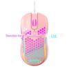 Wireless RGB Honeycomb Gaming Mouse, Lightweight with TYPE-C Charging and Wired Options