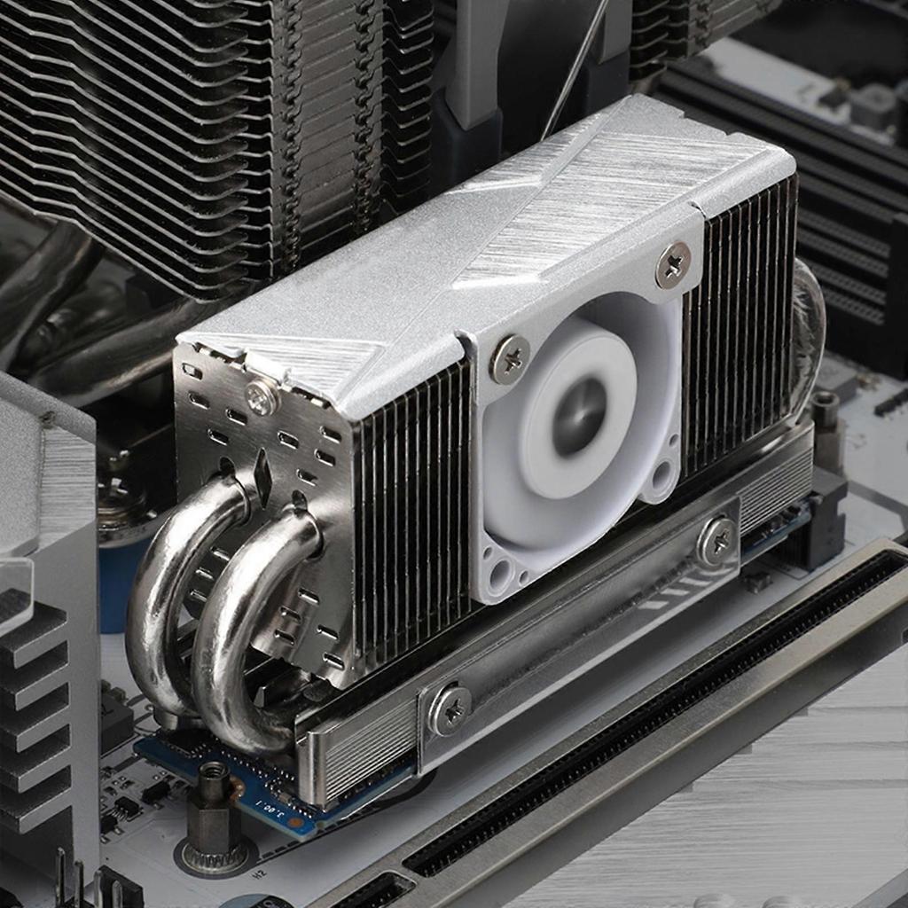 Keep Cooling HR-10 2280 PRO Fan Heatsink Vest 4x5mm AGHP Heat Pipe 4Pin PWM Cooling Fan 4Copper Heat Pipes SSD Cooler