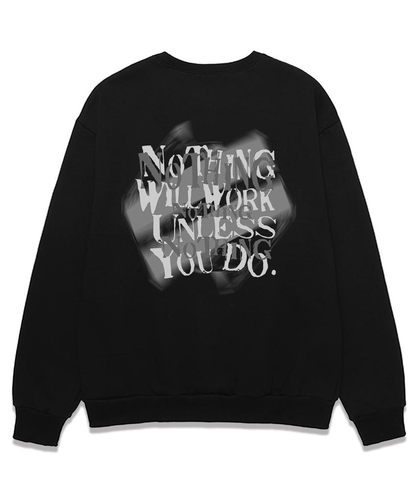 SHIRTER Nothing Blur Sweatshirt (Sls026) Black (Type A)