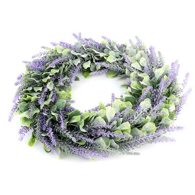 Artificial Lavender Flower Wreath Door Hanging Garland Wedding Window Decoration