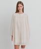 Itove Seoul Cotton Lace Shirring Dress Cream