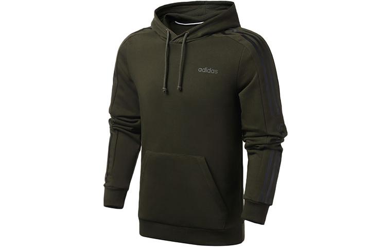 Adidas Neo Hooded Fitted Long Sleeved Sweatshirt Men s Night Sky Green FK5807 S
