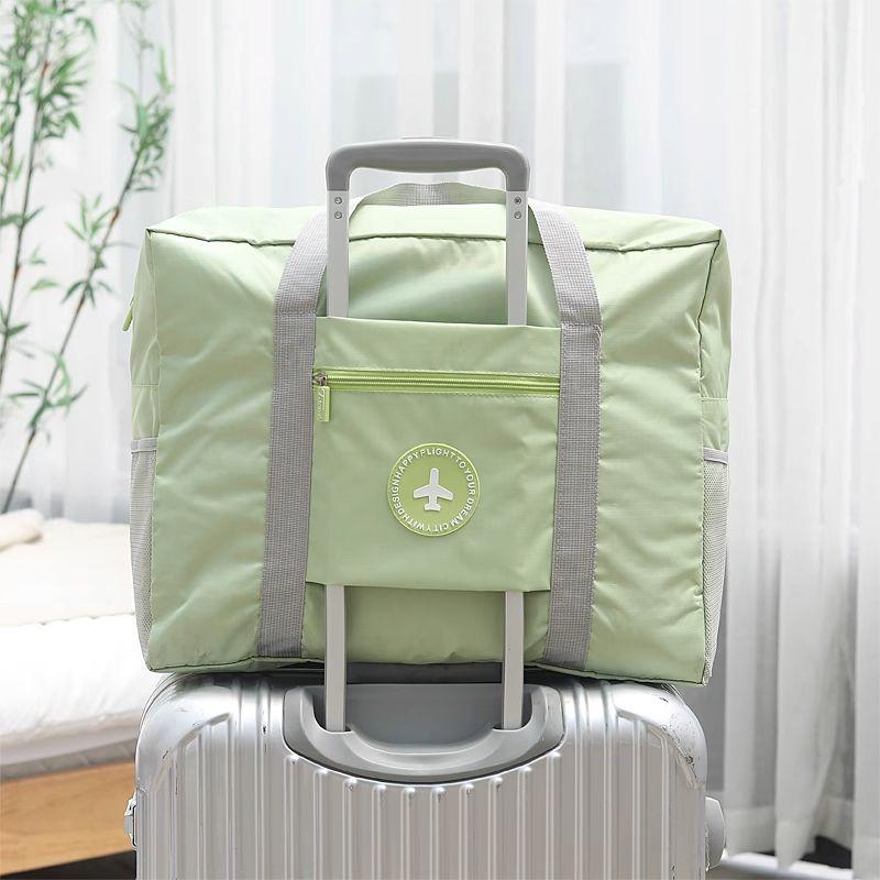 

Ультралегкая складная сумка-тележка, дорожная сумка Big Upgraded Double Thick-Green boarding bag
