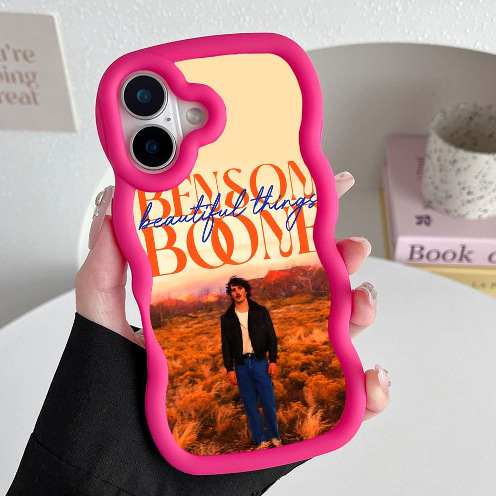 

Benson Boone Wavy Edge TPU Mobile Phone Case for iPhone 17 16 15 14 13 12 11 Air Pro Max Plus Colorful Cover iPhone17 Pro
