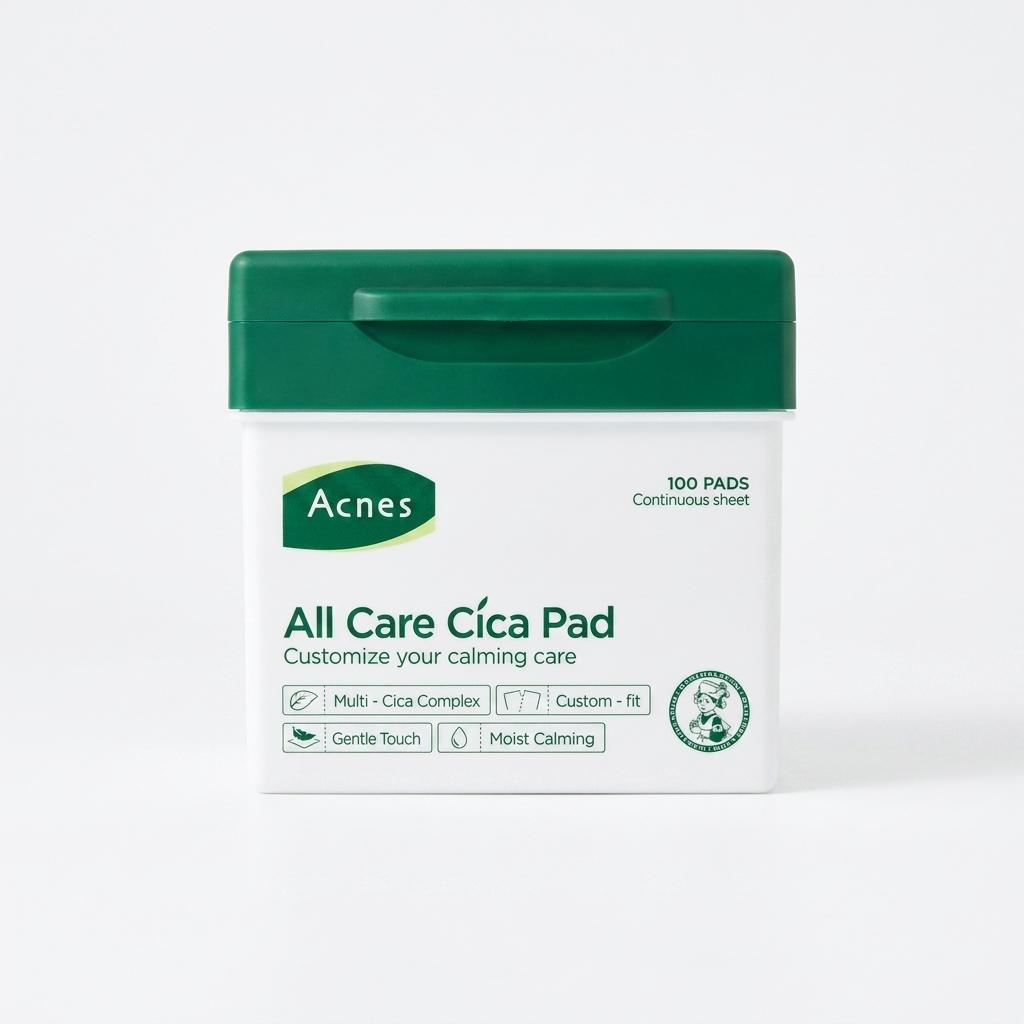 

[Acnes] All Care Cica Pad (240ml / 100 Sheets) - [KOREAN SKINCARE] Blemish Soothing & Exfoliating Toner Pads (240ml / 100 Sheets) 1 jar (100 Sheets)