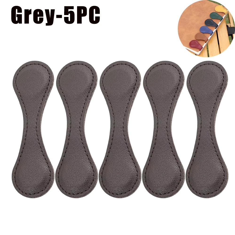 Vintage Magnetic PU Leather Bookmark Handmade Double Sided Charm Decorative Hanging Accessory for Bookworms Reading Gifts