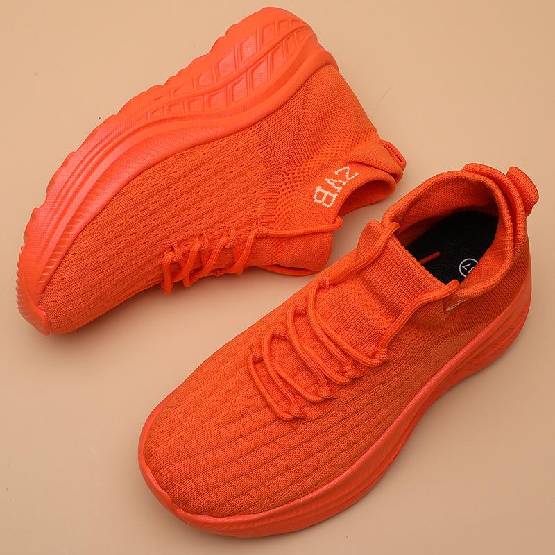

Новые носки-туфли большого размера, модные дышащие кроссовки с мушиным плетением, обувь для бега на открытом воздухе 47 оранжевый
