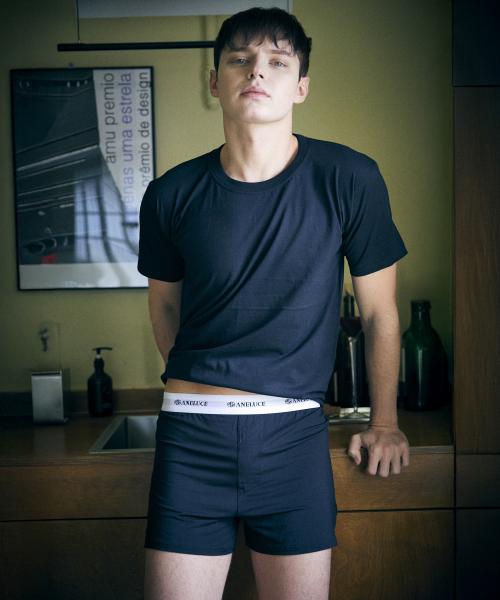 

[ANELUCE] Мужские квадратные боксеры большого размера из модала [Отправка из Кореи] 100% Оригинал Black - 95