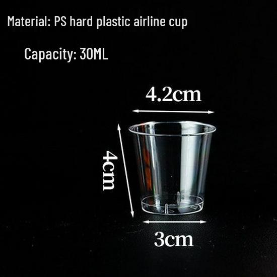 30ml Durable Clear Plastic Airline Tasting Cup 50 pieces
