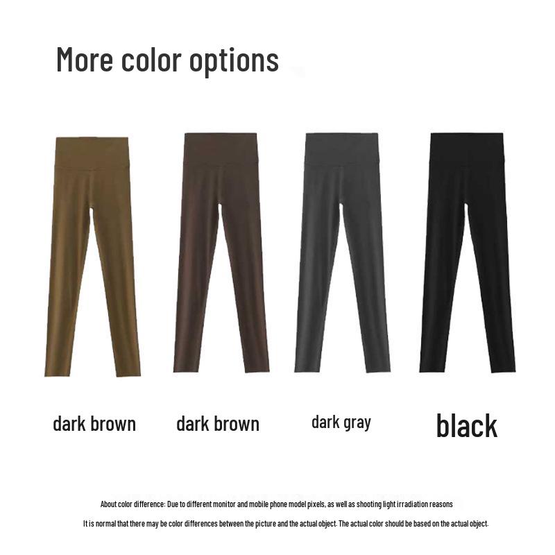 

Women s High Waist Liquid Sanded Slimming Skinny Multi-Color Versatile Leggings L чорний