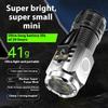 1 Set Plastic Three Eyed Mini Super Powerful Flashlights Rechargeable Torch Light Tactical Flashlights High Power Led Flashlight