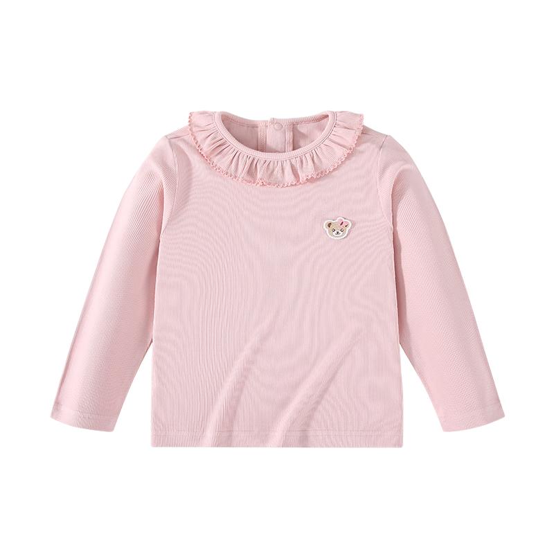 Classic Teddy Girls  Ruffled Collar Long-Sleeve T-Shirt 100