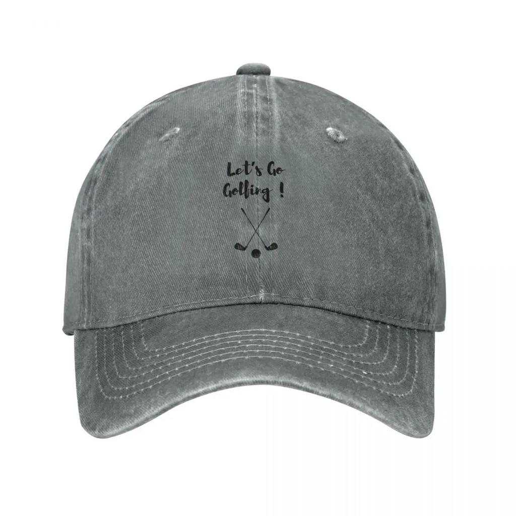 LETS GO GOLFING golfing design Plays Golf Baseball Cap Golf Wear Hat Beach golf hat genuine Unisexs Caps Womens