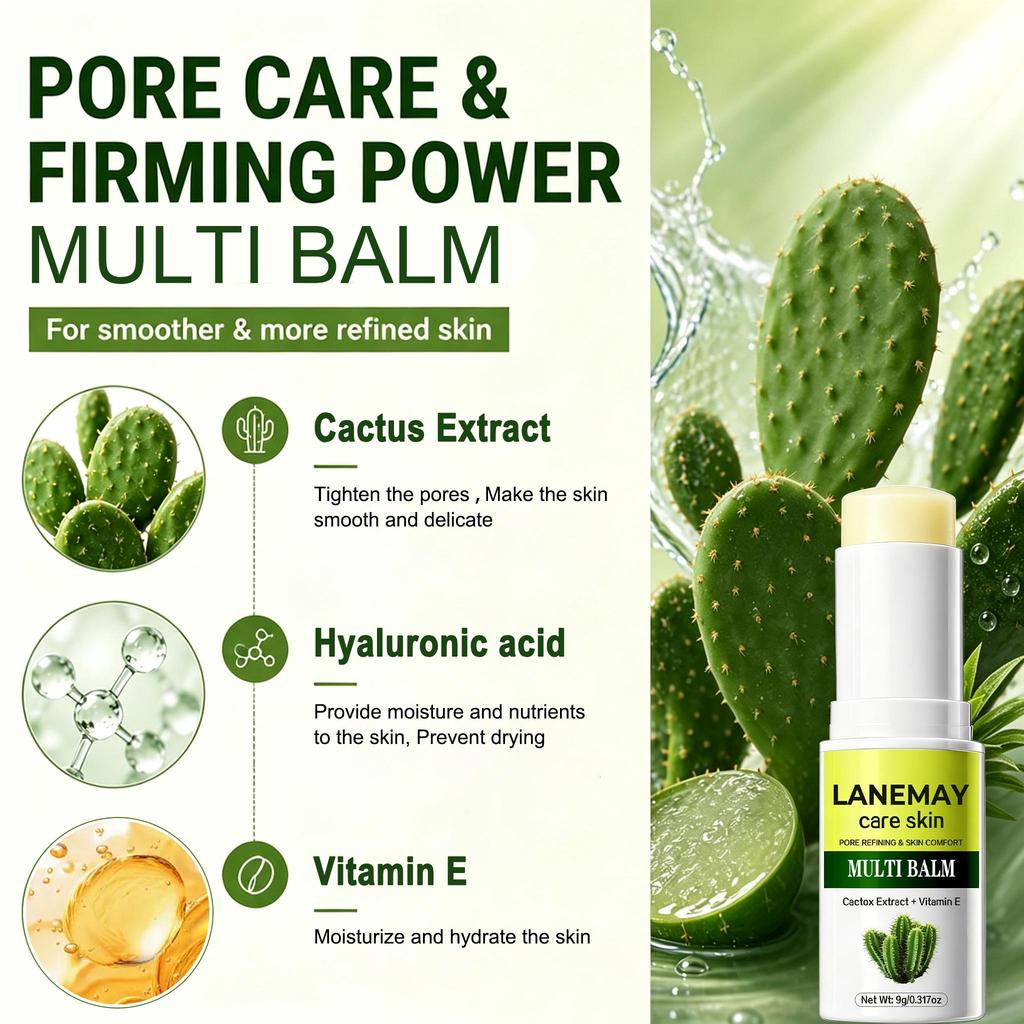 Pore Minimizing Multi Balm-Refine Rough & Uneven Skin Texture-Balance Skin Oil Secretion-Suitable For All Skin Types, 9g