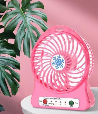 Mini Portable Fan Usb Rechargeable Fan Portable Rechargeable LED Light Fan Cooler Mini Desk USB 18650 Battery Cooling Fans