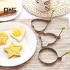 5Pcs Egg Mold Ring Easy To Clean Creative Round Heart Shapes Stainless Steel Frying Egg Mold for Home Kitchen
