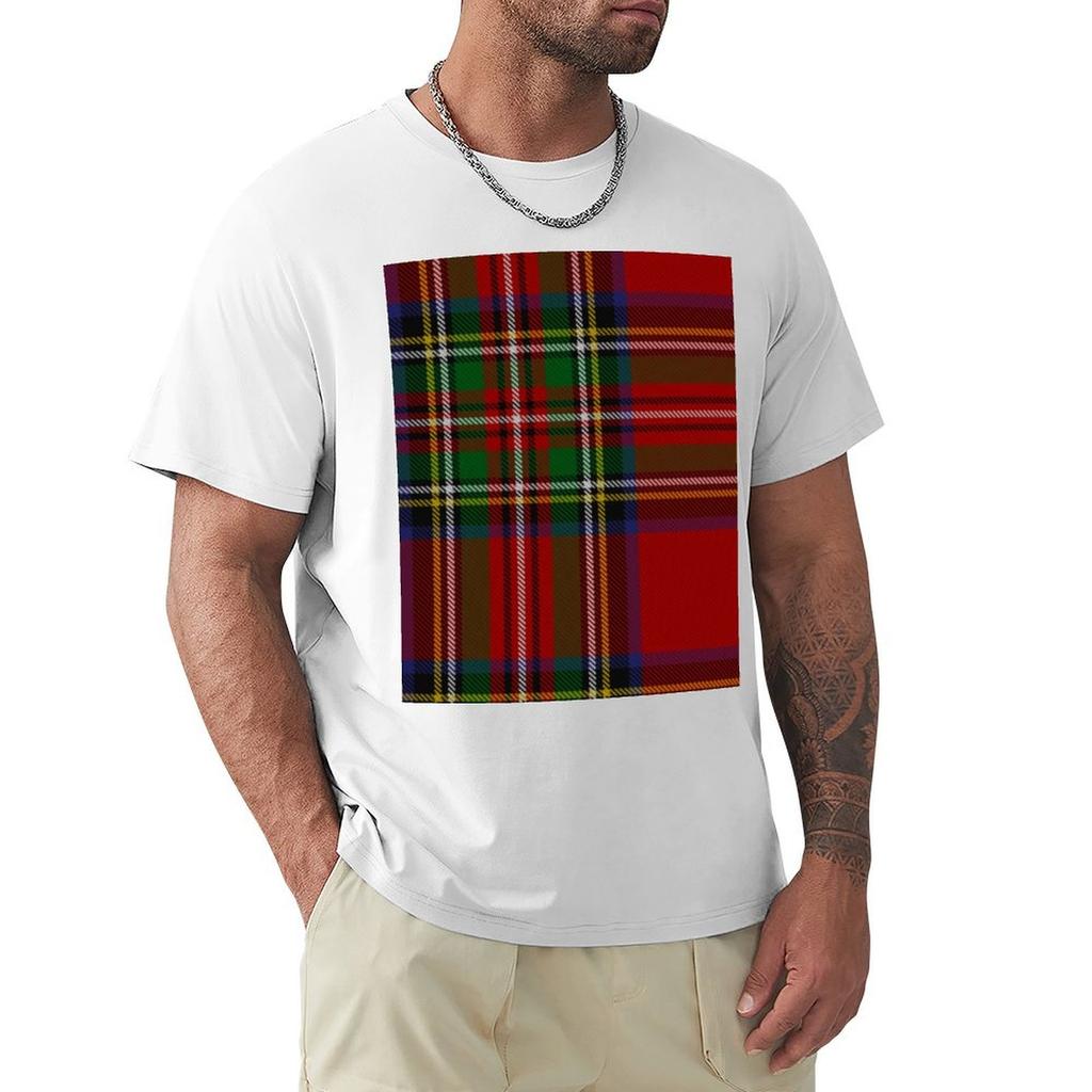 Royal Stewart Tartan Clan Plaid Red Green Blue T-Shirt funny gifts hippie clothes men t shirts