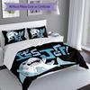 3pcs Jeff the Land Shark2 Pattern Bedding Set Duvet Cover Set Includes Duvet Cover &pillowcases, Perfect All Season Bedroom Decoration & Gift