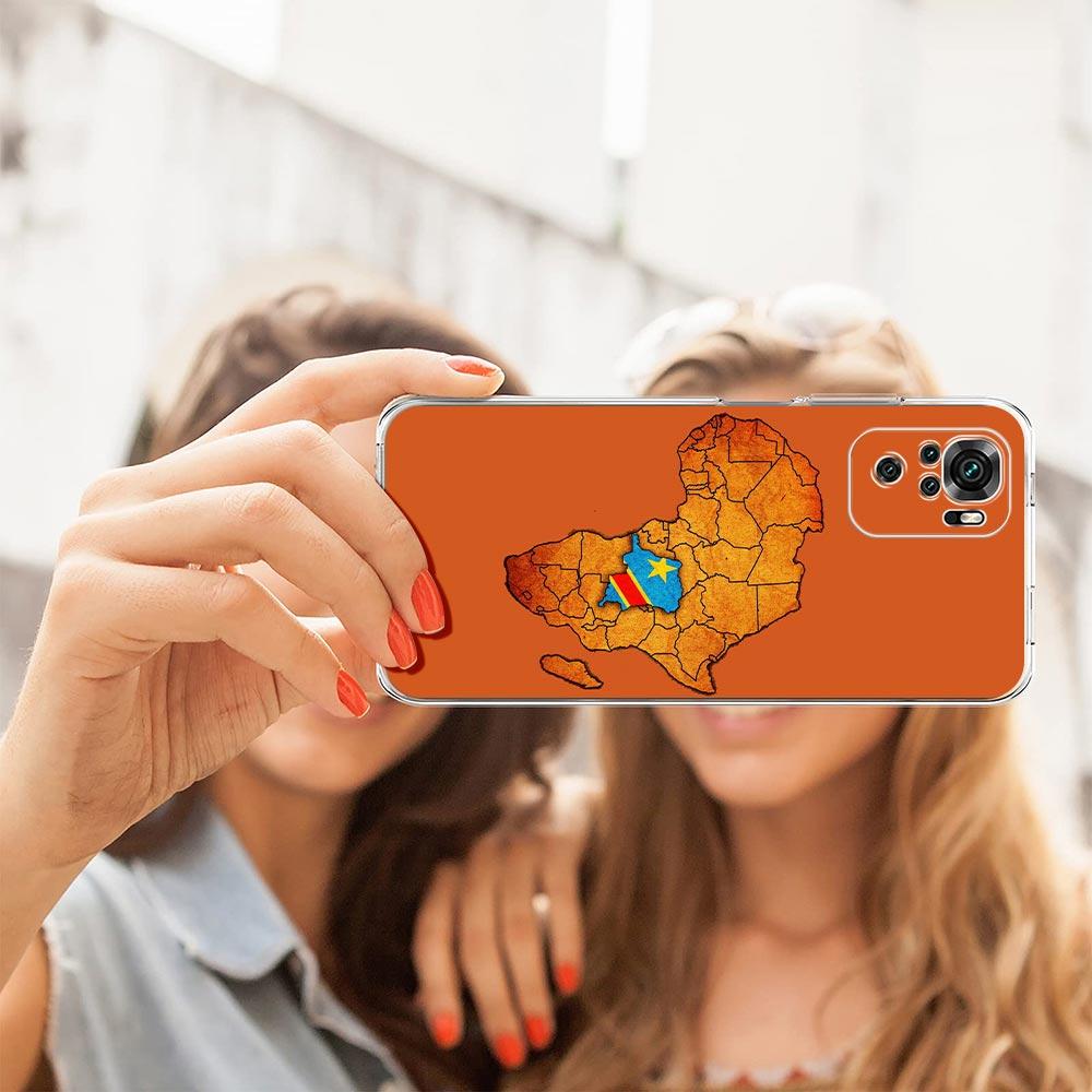 Handyhülle für Xiaomi Redmi Note 13 12 5G 9S 9 8 10 11 Pro Plus 4G 9T 13C 12C10C 9C 9A 7 Klare Hülle Kongo-Flagge