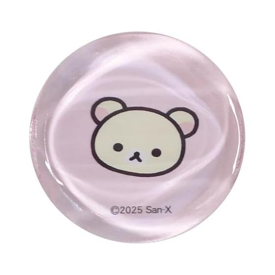 Rilakkuma Korilakkuma Glass Chopstick Rest, Round, 4cm, Tableware Goods, Pink, Made in Japan