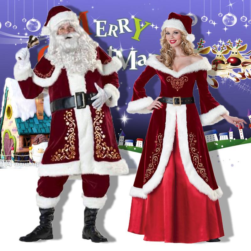 Unisex Santa Claus Christmas Costume for Adults - Ideal for Performances and Holiday Events