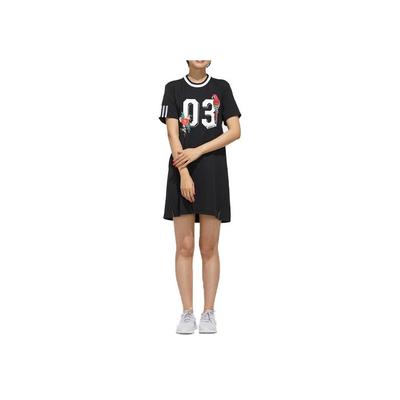 Vestido Neo Farm Logo Esportivo Solto Estampado Absorção de Umidade Secagem Rápida Ultraleve Respirável Decote Redondo Manga Curta Vestido Mulher Vestidos FN6485