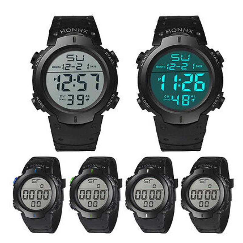 Stylish Honhx Electronic Watch For Students With Large 50mm Display And World Time Feature