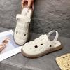 Baotou Sandals Women'S Summer Two Wear Thick-Soled Half-Slippers Flat-Soled Soft-Soled Versatile Casual And Comfortable Single Shoes