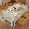 Retro Romantische Jacquard-Tischdecke: Rechteckiges, pastorales Ölgemäldedesign für Ess- und Kaffeetische. Auf Lager.