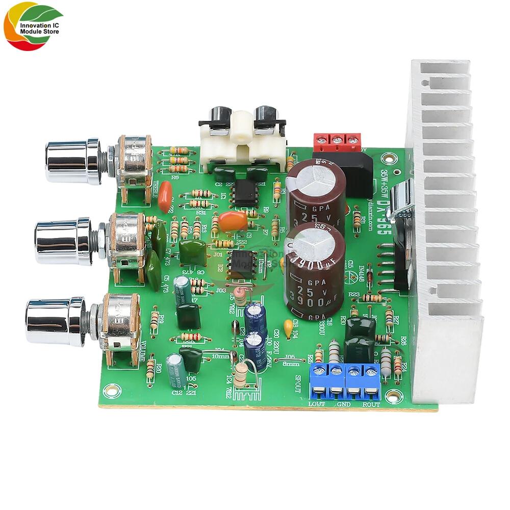 Dual Channel 2.0 Channel TAC 12-15V DA7265 High Fidelity HiFi Amplifier Board 4558 Preamplifier Amplifier Module 40W+40W