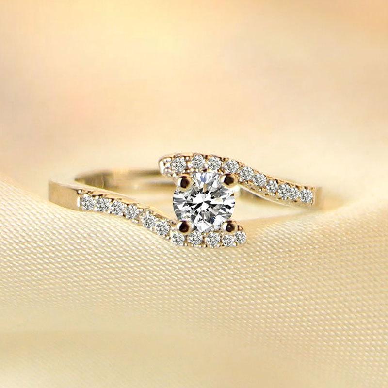 Ring Diamond Minimalist For Women Adjustable Open Design Stylish And Trendy