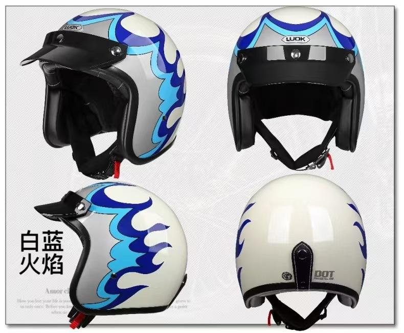 Harley Helmet Half Helmet Hard Hat Electric Vehicle Men's and Women's Motorcycle Riding Protection Motorcycle Goggles Bicycle