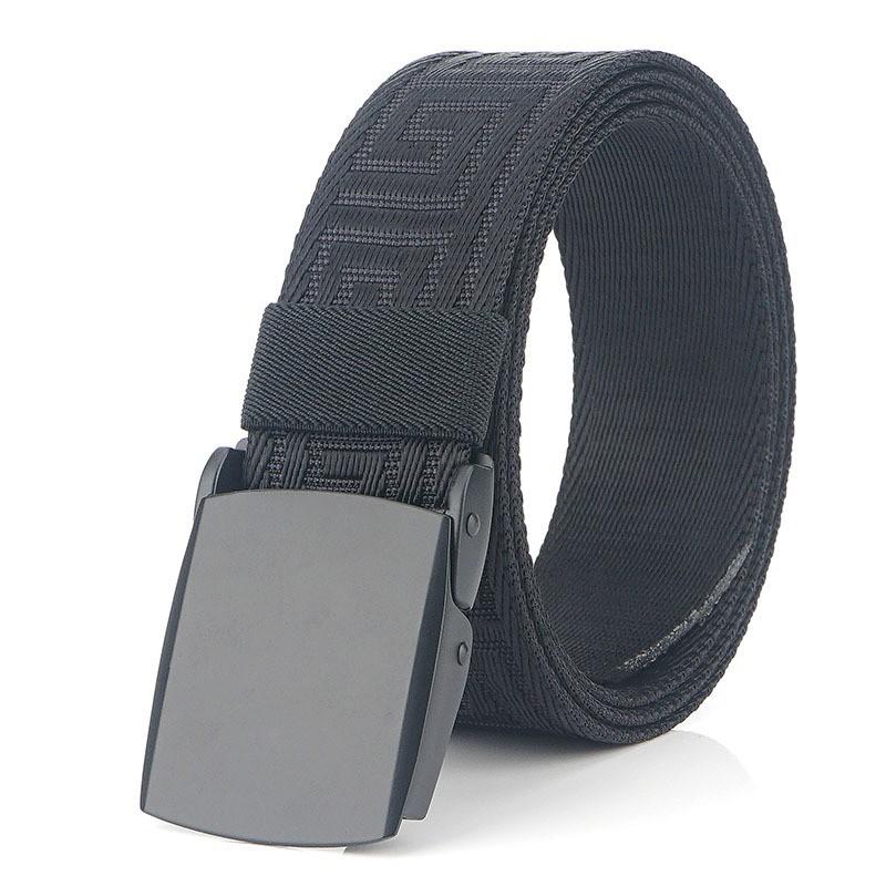 Nylon Canvas Belt Men s Automatic Buckle Youth s Pants Korean Style Fashionable Casual Outdoor 120cm
