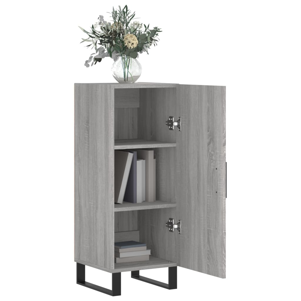 Sideboard Gray Sonoma 34.5 x 34 x 90 cm Engineered Wood