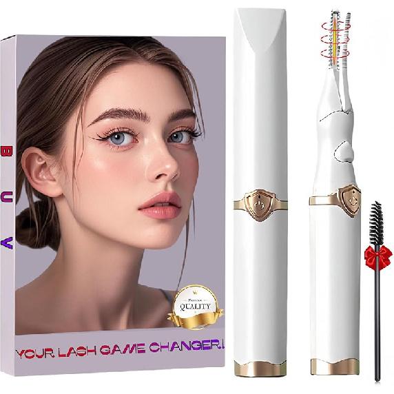 Heated Eyelash Curler - 2 in 1 Clip-Type Eyelash Curlers - Electric Eyelash Curler Rechargeable for 24H Long Lasting, 3 Heating Modes, 8S Fast