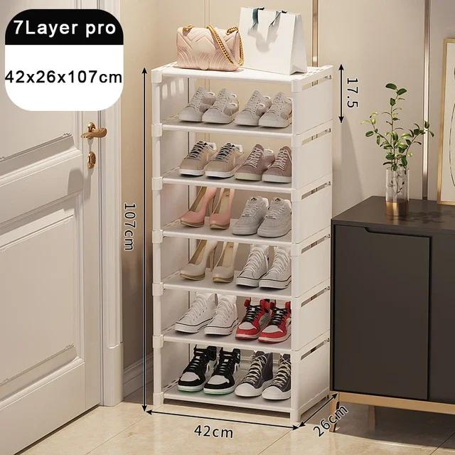 Shoe Organizer Shelf Multi-layer Stackable Dormitory Home Storage Stand DIY Wall Corner Space Saving Adjustable Shoe Organizer