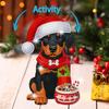 Xmas Acrylic Shaking Head Doberman Pinscher Diamond Painting Tabletop Ornaments Kit Desktop Diamond Art Kits Bedroom Table Decor
