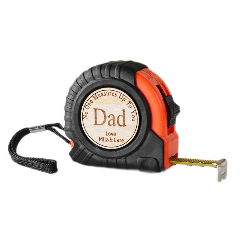 

Engraved Tape Measure Fathers Day Gift for Dad Woodworker Carpenter Measurement Tool Retractable Measuring Tape Portable