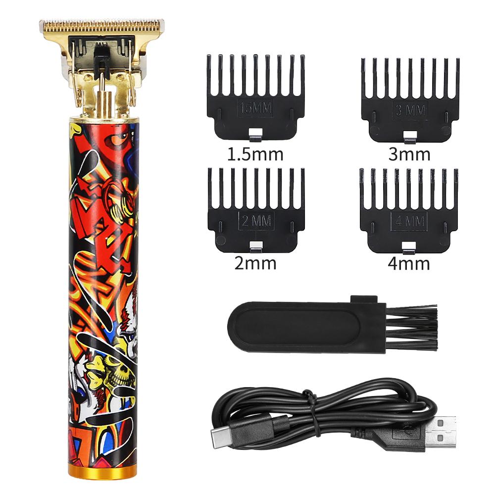 

T9 электрические парикмахерские ножницы USB зарядка шаблон ослепительная мода водонепроницаемый беспроводной профессиональный парикмахерская бритва Push для мужчин