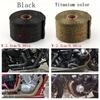 1 Roll Motorcycle Exhaust Thermal Tape Sports Muffler Wrap 2.5cmX5M Heat Shield Resistant Heat with Stainless Ties Dirt Bike Car