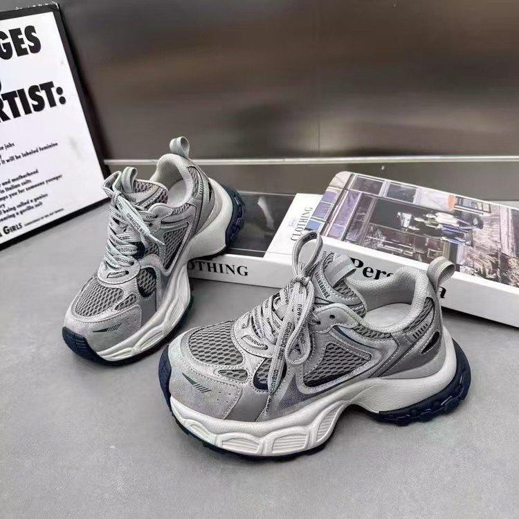 Daddy Shoes Girl 2025 New Autumn Soft Leather Thick-soled Ultra Light Soft-soled Fashion Casual Sports Shoes ins Trendy Shoes~